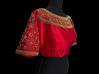 silk bridal red readymade blouses hand embroidered readymade blouse shopping online usa
