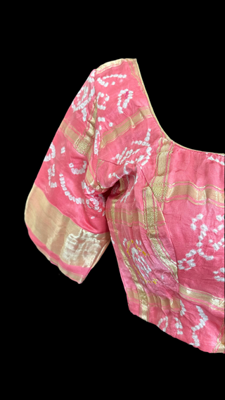 silk blouses bandhani blouse online