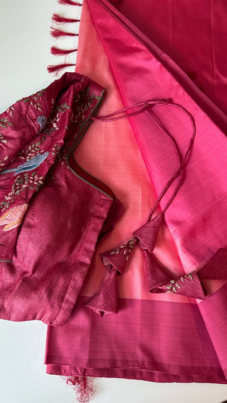 Plain kanchi pattu saree pink pattu saree online usa pure silk saree usa handwoven plain kanjivaram silk saree online usa pure zari