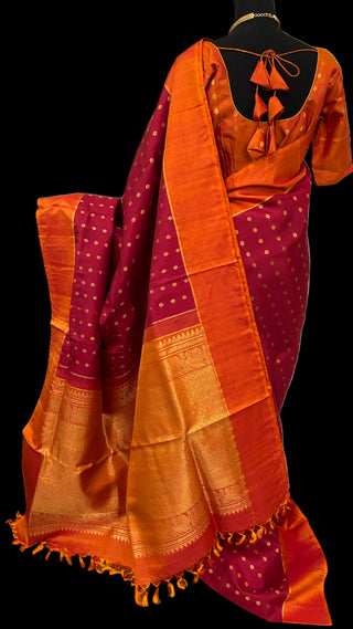 kanchi pattu saree with heavy pallu online 