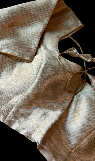Brocade Gold silk readymade blouse online shopping usa