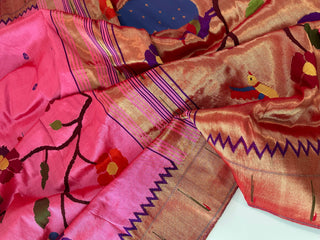 Pure original & paithani silk saree online usa  Original Paithani silk saree online usa all over pure zari paithani sarees usa comes with stitched blouse