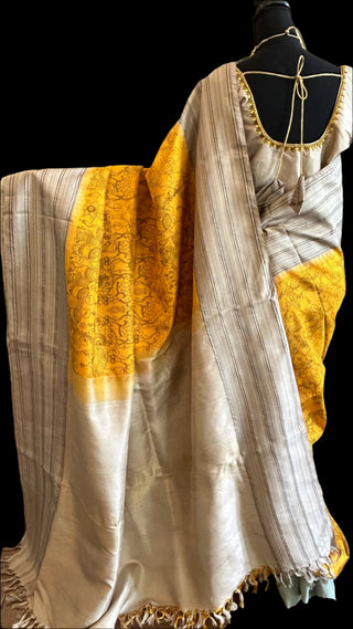 kalamkari kanchi pattu saree Gold pattu saree online usa pure zari kalamkari kanchi silk saree 