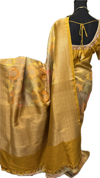 Rangakat Handwoven Beneras  silk saree with stitched  blouse online shopping usa