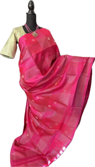 Pink soft silk pure silk handwoven   blouse border