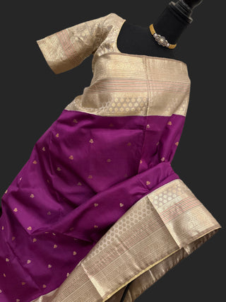 purple kanchi pattu saree silver zari kanchi pattu saree online usa