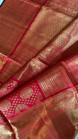 bridal red kanjivaram saree usa onlilne shopping muhurtam red saree usa kalyana pattu online shopping red pattu saree