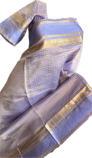 Pure Double Tissue beneras lavender soft organza silk saree with blouse online shopping usa