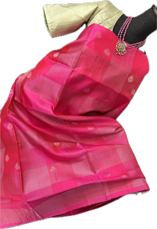 Pink soft silk pure silk handwoven   blouse border