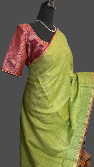 green tussar saree online usa 