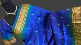 blue paithani bandhani silk saree usa pure bandhani silk saree paithani borders with stitched bkouse blue paithani silk saree online usa