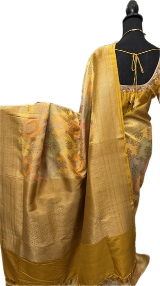 Rangakat Handwoven Beneras  silk saree with stitched  blouse online shopping usa