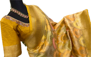 Rangakat Handwoven Beneras  silk saree with stitched  blouse online shopping usa