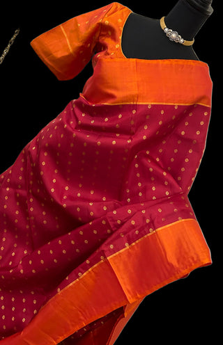 Red kanjivaram pattu saree usa pure kanchi pattu saree usa