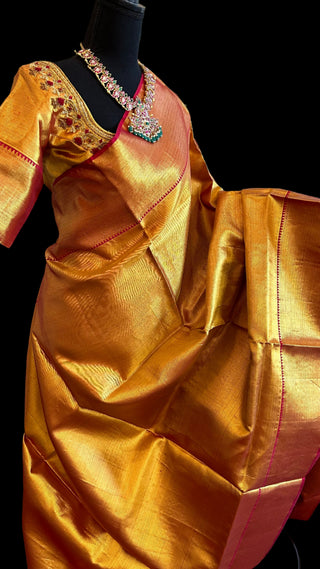 Gold pure zari kanchi pattu saree online pure kanchi pattu saree gold zari kanchi pattu saree usa