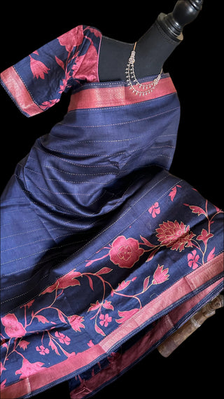 Tussar silk saree embroidered silk saree online indian wedding pure silk latest sale fashion saree online usa pure sik saree zari borders 