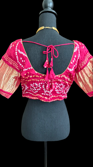 silk blouses ready to wear online shopping bandhani blouse online