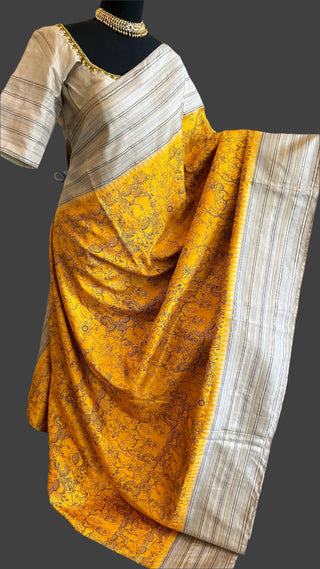 kalamkari kanchi pattu saree Gold pattu saree online usa pure zari kalamkari kanchi silk saree 