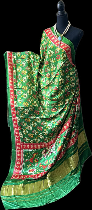 Green duppatta pure gajji silk 