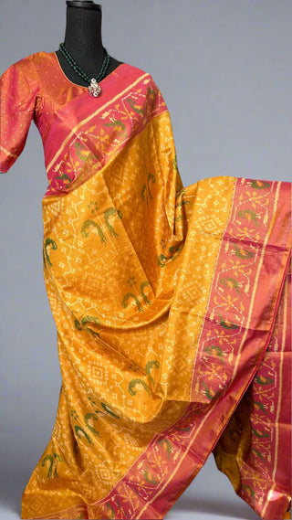 Mustard patola saree online usa 