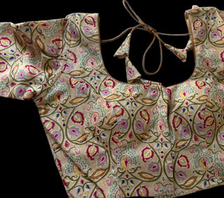  cream color kalamkari  blouses online usa