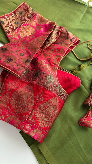 Pure Kanjivaram Hand woven Plain silk saree online shopping