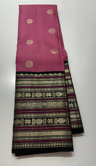 silver zari big border pink kanjivaram silk saree online usa 