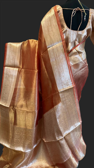 Pure Tissue Beneras silk saree with blouse online shopping usa