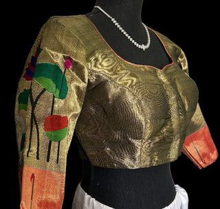 Paithani silk blouses ready to wear online 