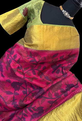pen kalamkari saree with blouse online usa