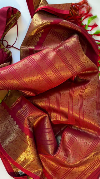 Parrot green kanchi kanjivaram pattu saree online usa pure zari green red Kanchi kanjivaram latest 