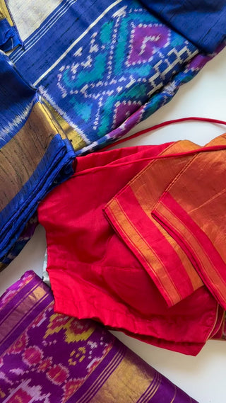 Pure patola silk saree online USA shopping saree boutique handwoven fusion saree 