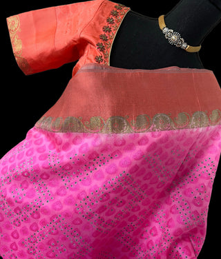 Bandhani kanchi pattu saree online usa pure kanchi bandhani silk saree online usa pink bandhani silk saree online usa