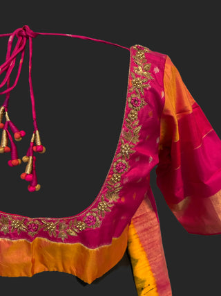 Patola saree online usa saree with prestitched blouse